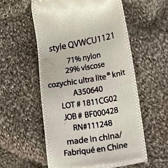 Barefoot Dreams Cozychic Ultra Lite Small Santa Monica Heathered Driftwood Car… - Picture 5 of 6